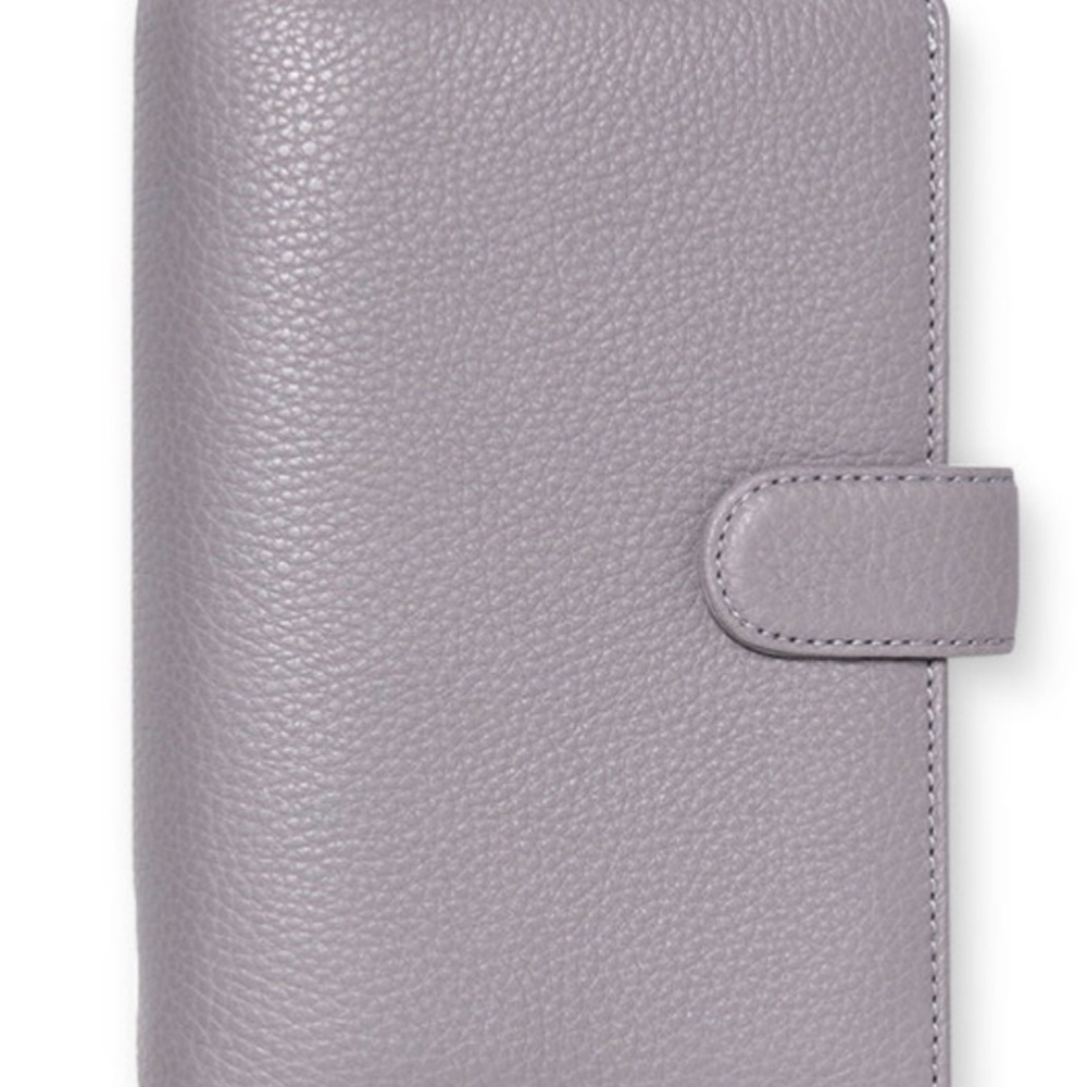 Filofax Norfolk in Personal Size Pebbled Leather Planner Cover in Lavender